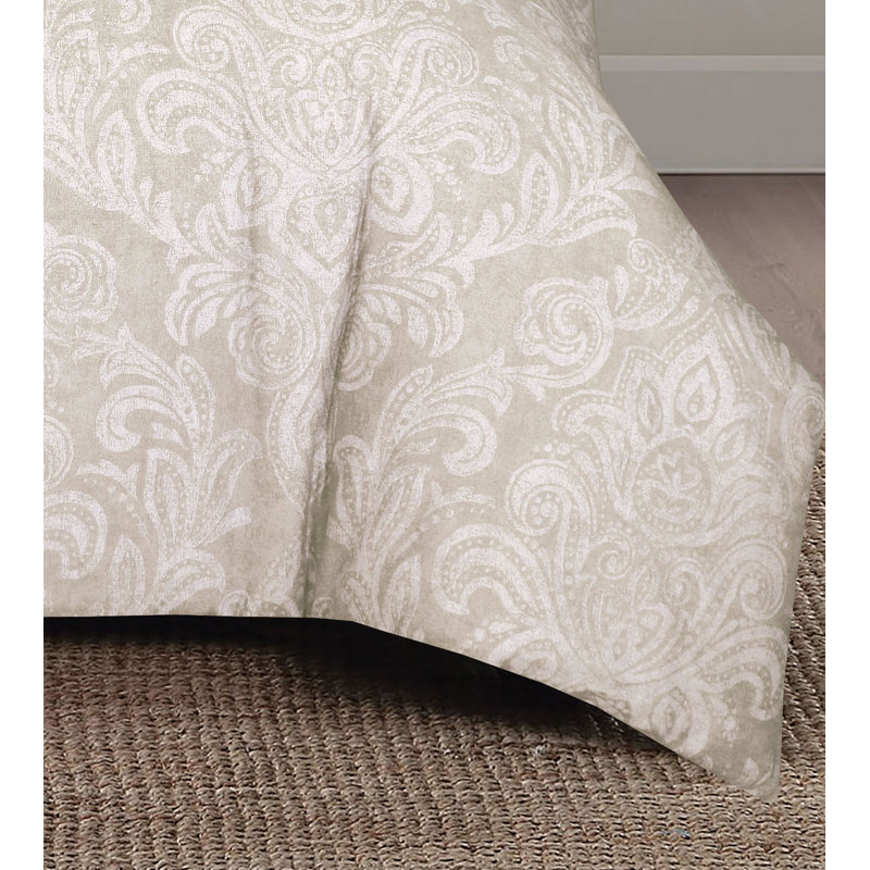 Adamek Damask [EU ONLY] Duvet Cover Set with Pillowcases Included, Beige, Kingsize- 2 Standard Pillowcases