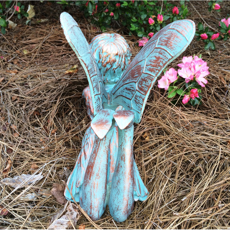 Statue de jardin Suffolk Fairy Dreamer, H 11 po x l 6 po x P 14 po