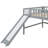 Solid Wood Full Low Loft Bed with Ladder And Slide-2097703808