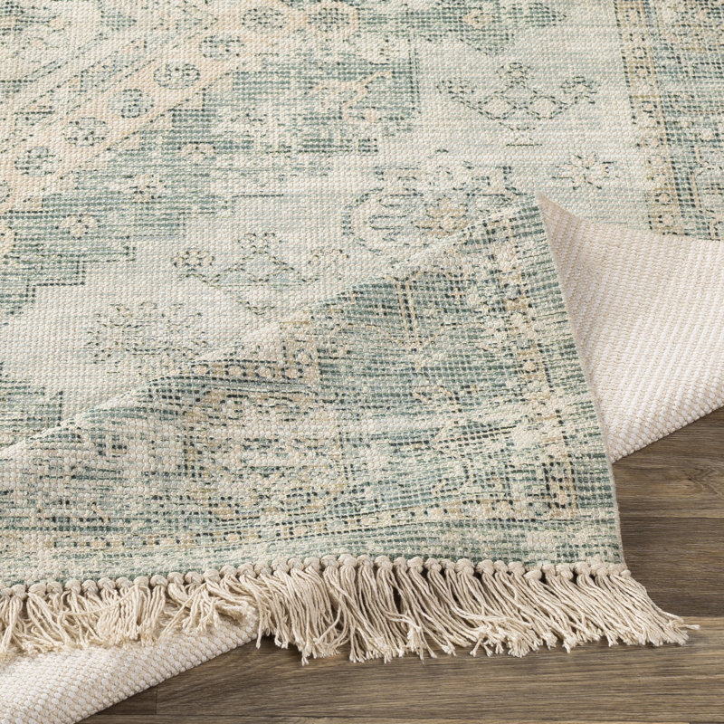 Tapis oriental tissé à la main Wensley, Rectangle 6 pi x 9 pi