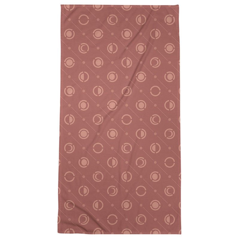 Serviette de plage Classic Moon Phases, Rouge foncé
