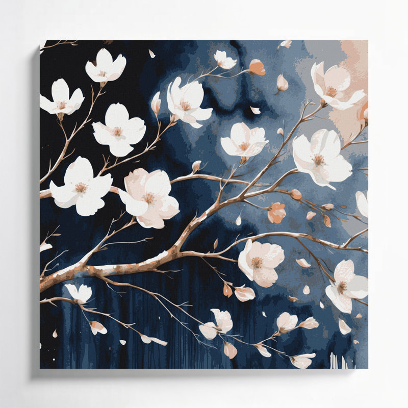 Art mural sur toile Botanical Dogwood Branches, H 12 po x l 12 po