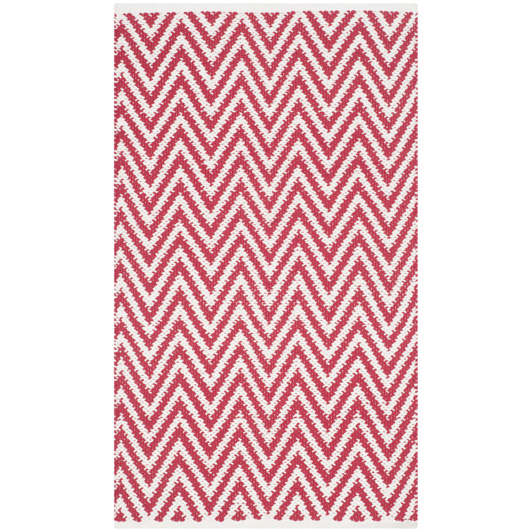 Haqeem Hand Woven Cotton Chevron Rug