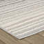 Tapis intérieur rayé gris / beige 8 pi x 11 pi (7 pi 10 po x 10 pi 10 po) Sena de Branch Branch, tapis contemporain, à poils courts et résistant aux taches-1935646563