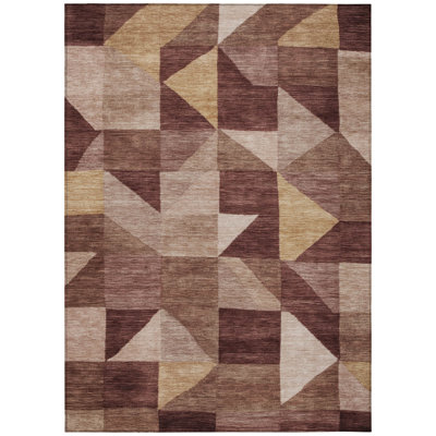 Machine Washable Indoor/Outdoor Jourdan ACN2373 Geometric Rug