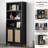 Marliee 70.9'' H Bohemian - Inspired Rattan Bookcase with Storage Cabinet and Adjustable Shelves-102716425-122534210