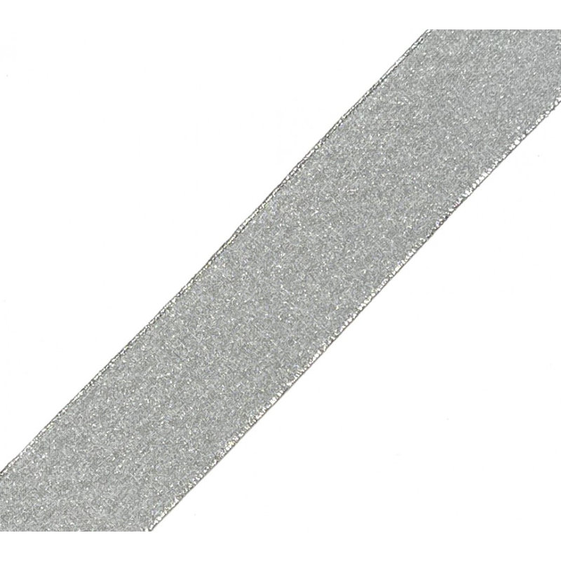 Ruban scintillant argent 2,5 po X 10 po