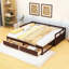 Lit de jour convertible simple avec tiroirs de rangement et lit gigogne simple-1450172199