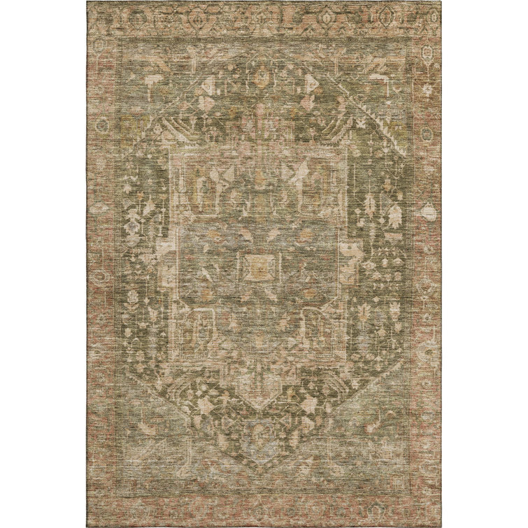 Premium Machine Washable Larock AMF1240 Medallion Rug