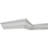 WM48 - 3 7/16 in. H x 2 1/2 in. P x 4 1/4 in. F x 96 in. L, TrueCraft PVC Crown Moulding, White