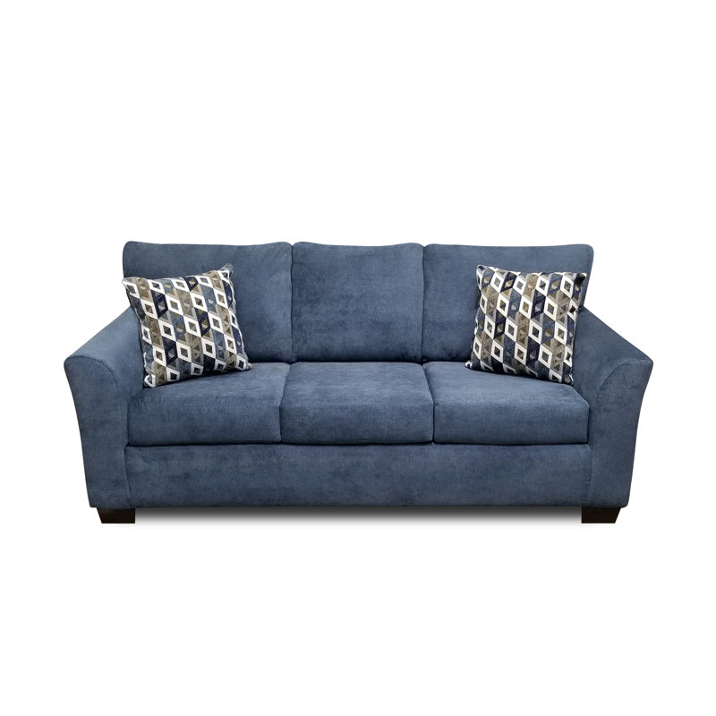 Canapé Calfee, beige, 100 % polyester bleu marine