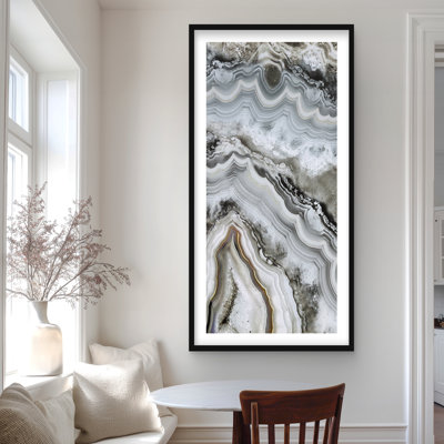 Abstract Geode - Reproduction encadrée hyperréaliste pour la décoration intérieure