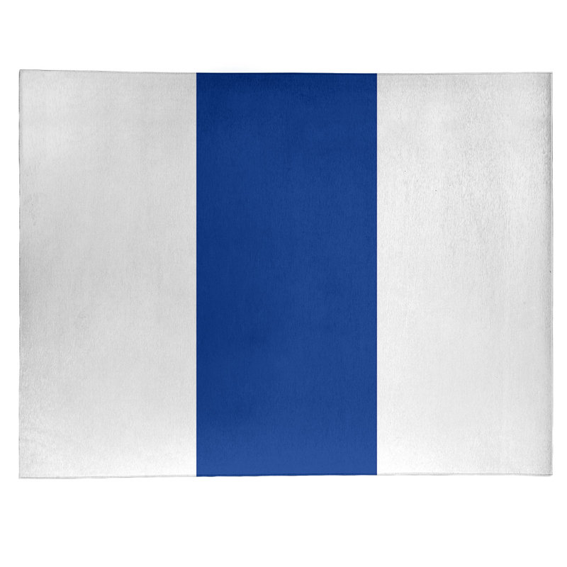 Tapis bleu royal rayures royal national hockey, Rectangle 9 pi x 12 pi