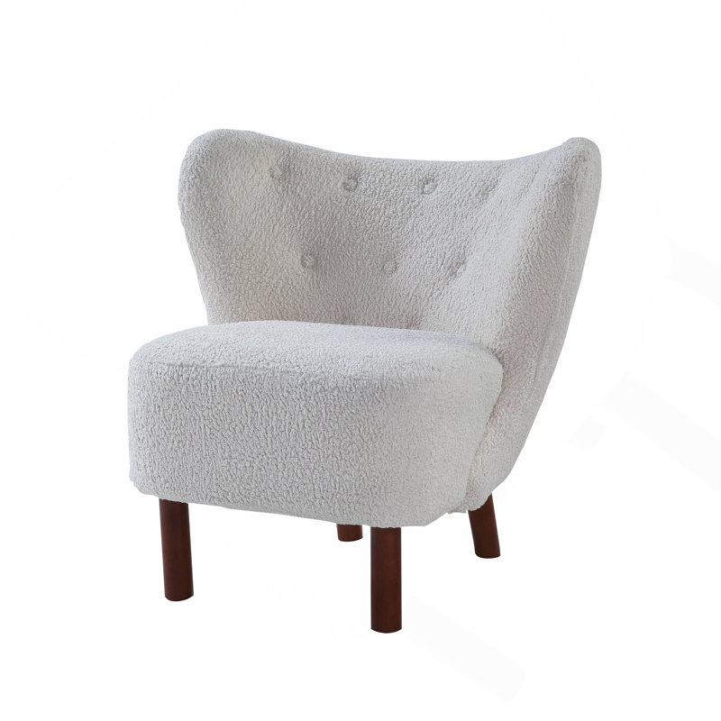 Fauteuil d'appoint en sherpa blanc