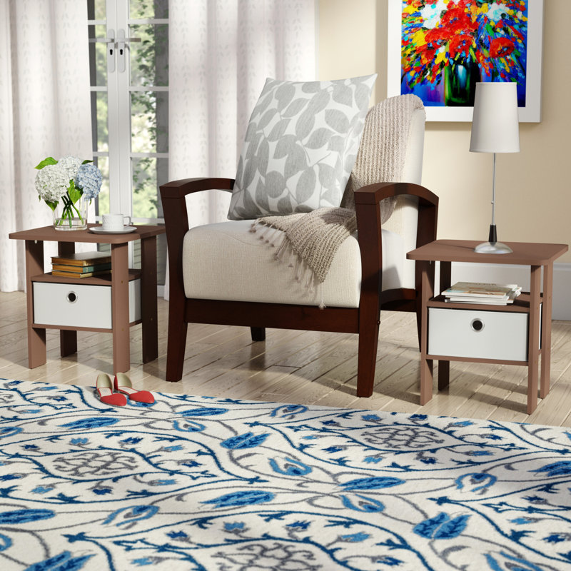 Gigi Nightstand With Bin Drawer, Dark Brown, Set of 2