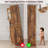 67" Tall Storage Cabinet with 4 Doors & Flip Glass Drawer, Freestanding Bathroom Organizer with Adjustable Shelves, Sturdy MDF Pantry Cabinet for Bathroom, Kitchen, Living Room, Laundry