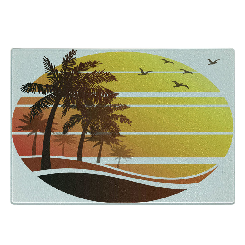 Planche à découper en verre trempé Ambesonne