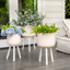Neutral Boho Wicker Planter Stand Set, Versatile Indoor Garden Decor-145217746-145217757