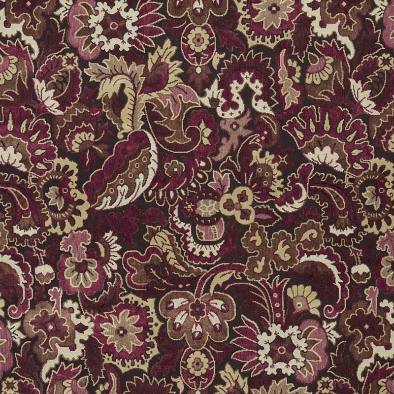 Velours Cotton Blend Fabric, Aubergine