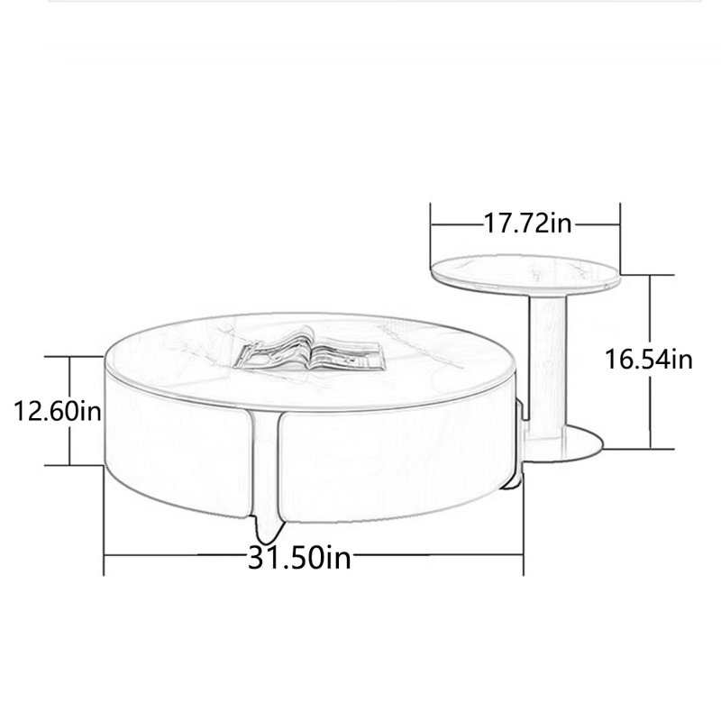 Table basse multifonctionnelle, Gris