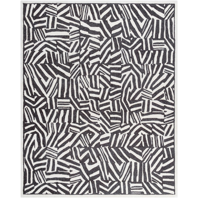 Tapis en laine touffeté à la main Analeya, Rectangle 8 pi x 10 pi