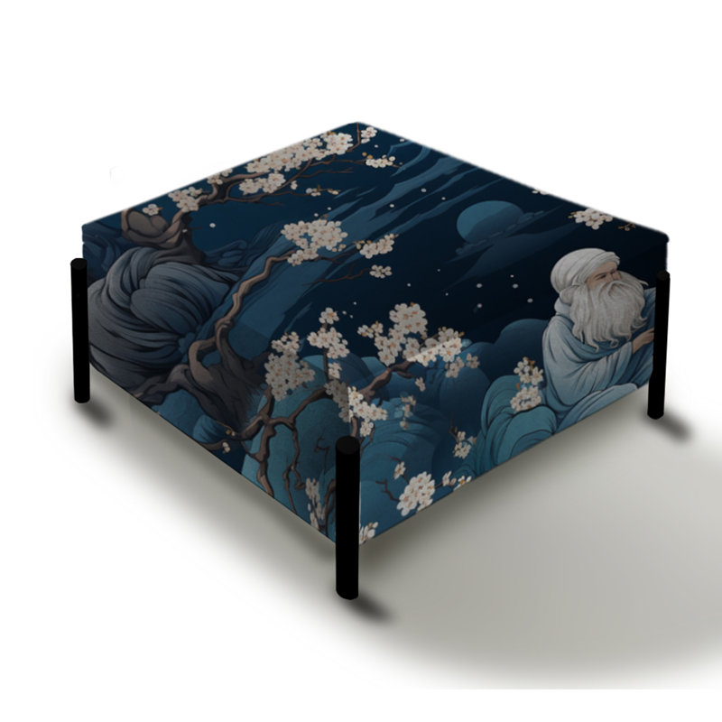 Sagesse taoïstes - Grand repose-pieds carré chinois