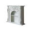 White Solid Wood Freestanding Fireplace