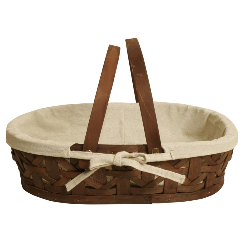 Panier en bois massif, H 4 po x l 17 po x P 13 po