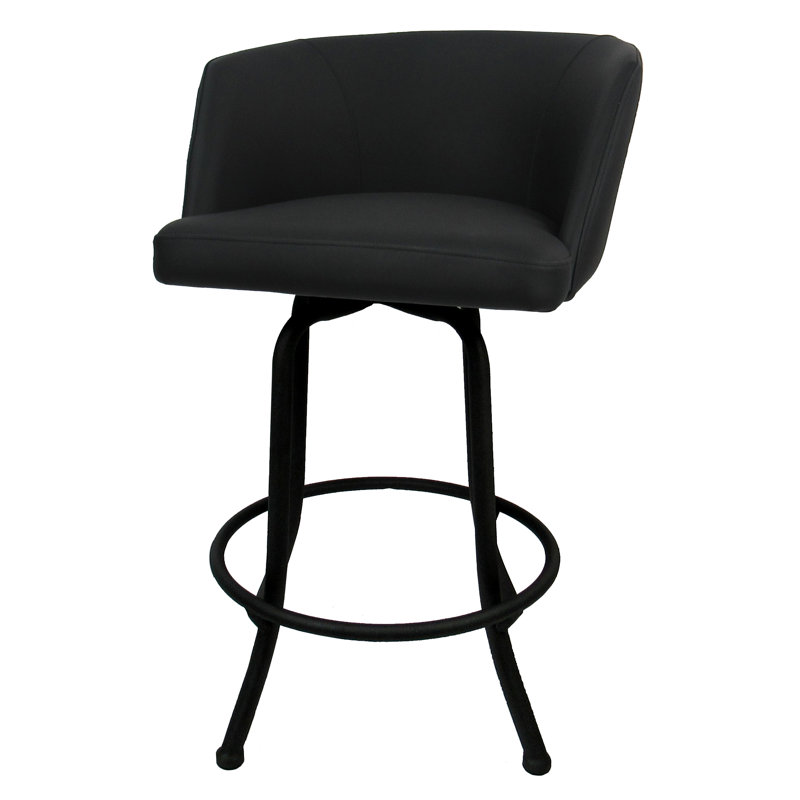 Eaton Morena Swivel Counter Metal Bar Stool Joey - Basin, Extra Tall (34" Seat Height), Black, Black