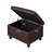 Faux Leather Storage Ottoman Bench With Wooden Legs-1001940643