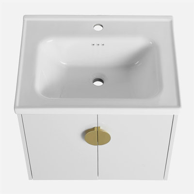 60 Inch Soft Close Doors Bathroom Vanity With Sink, and A Small Storage Shelves.BVC06360GWH