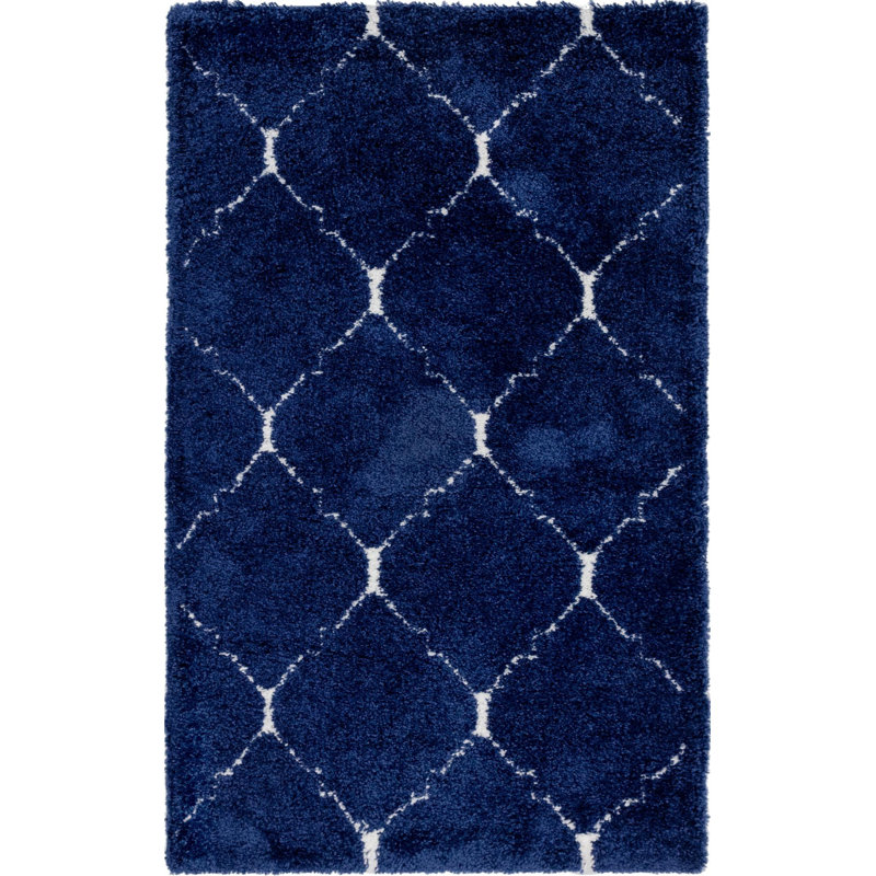Burkart Trellis Shag Area Rug, Rectangle 152 x 244cm