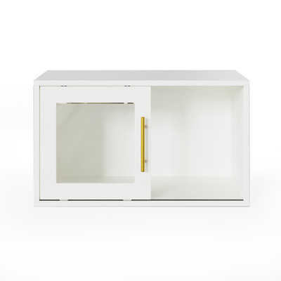 Adavia Single Stackable Bookcase with Acrylic Sliding Door