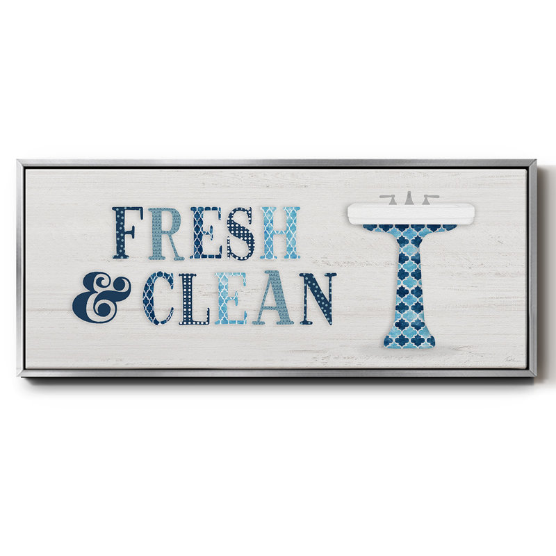 Fresh and Clean- Framed Canvas, 12" H x 30" W