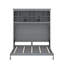Grand lit escamotable avec tablettes et port USB