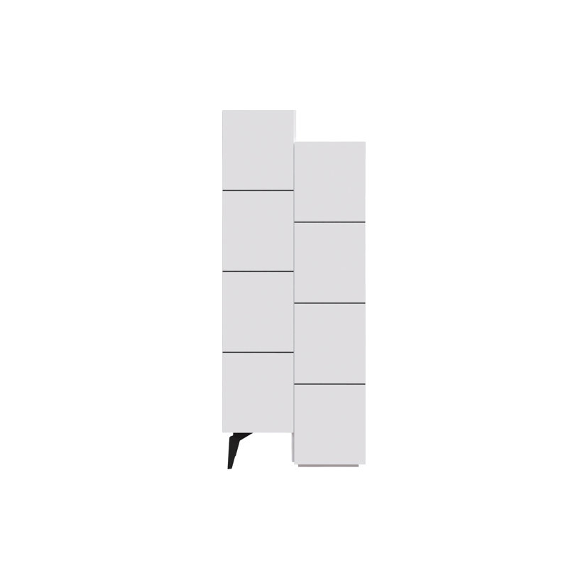 Alisen 8-Door Cabinet Stylish Multipurpose Storage with 8 Shelves, White