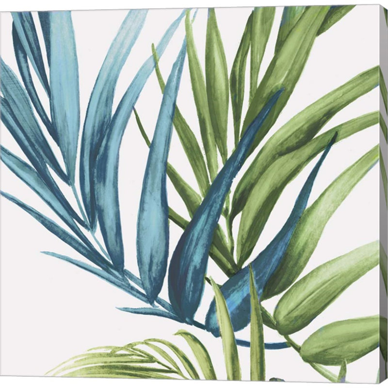 «Palm Leaves IV» par Eva Watts - impression sur toile tendue, H 12 po x l 12 po x P 1,5 po