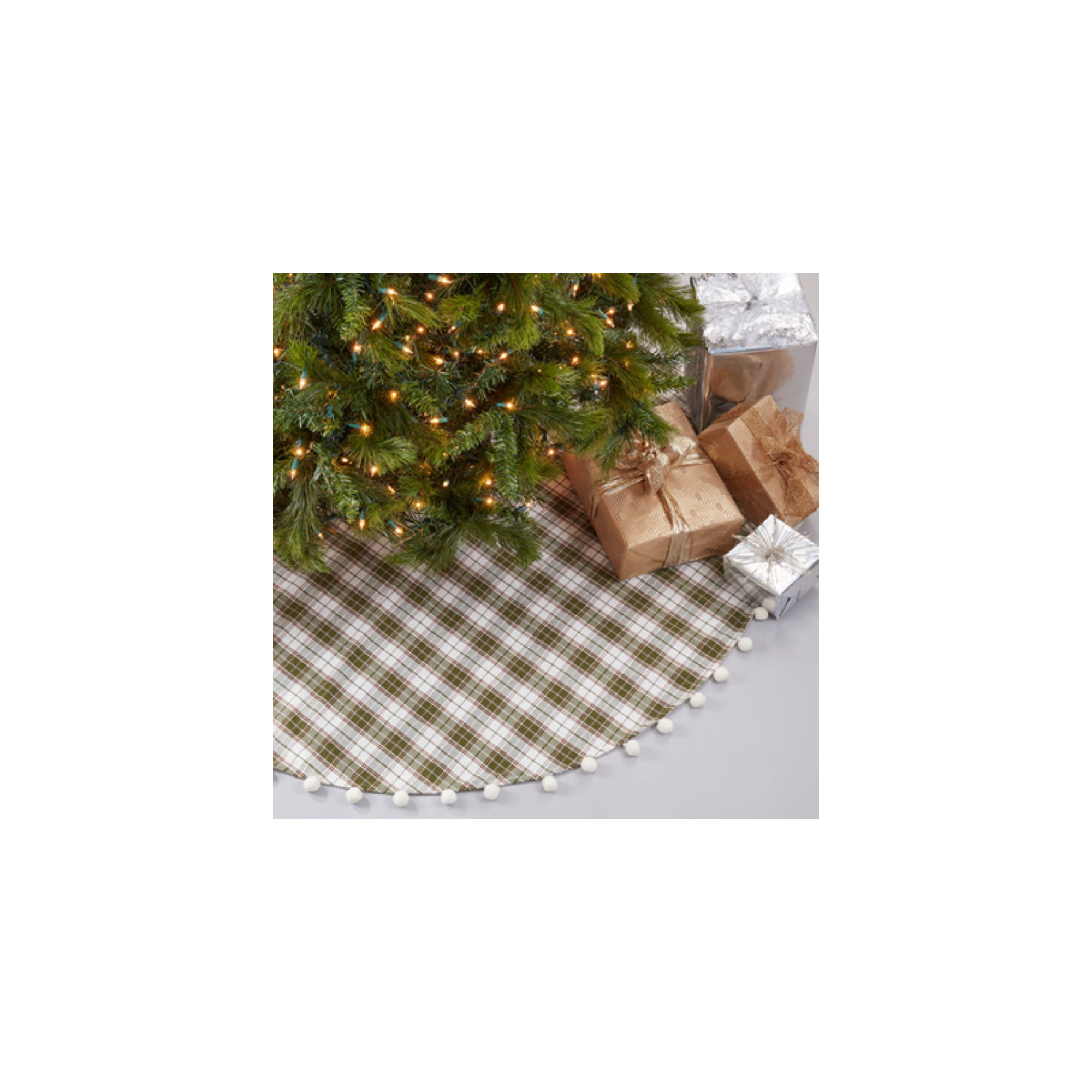 Reber Collection Cotton Tree Skirt, 53" H x 53" W