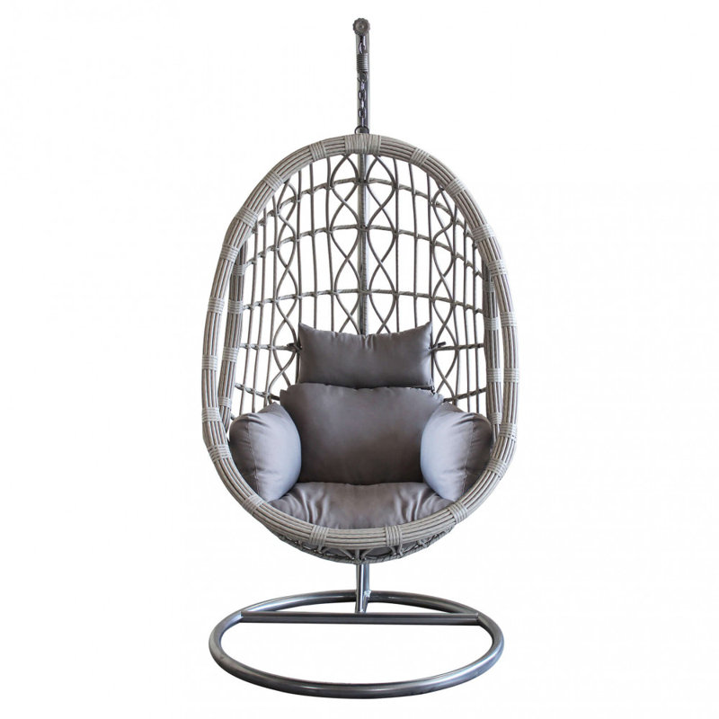 Dalhart Swing Chair with Stand, Grey