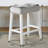 Set Of 2 Velvet Counter Height Stools With Tufted Saddle Seats