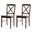 Ensemble de chaises de salle à manger rustiques en bois au design ergonomique-313946637