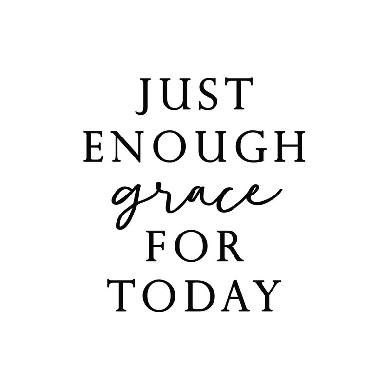 Just Enough Grace - noir et blanc, H 12 po x l 12 po
