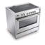 Four électrique de 36 po avec 5 éléments chauffants, four à convection, capacité de 4,3 pieds cubes, cuisinière électrique professionnelle 7 fonctions avec plateau en verre lisse, acier inoxydable
