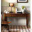 Bureau vintage en bois massif avec 3 tiroirs et pieds tournés-493115119