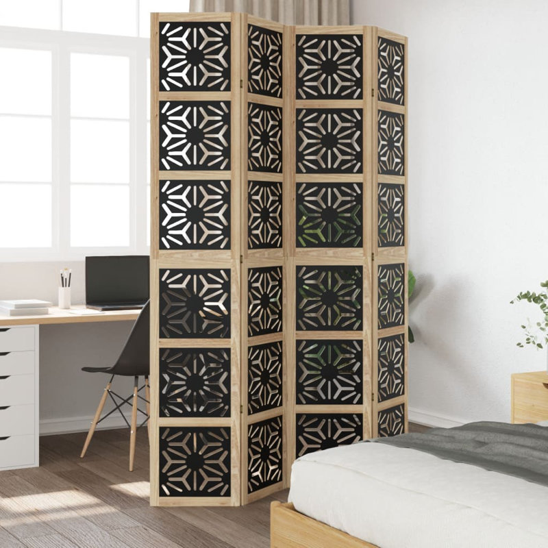 Cellestine Solid Wood Accent Room Divider, 220cm H x 145cm W