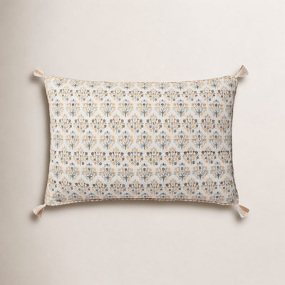 Tassels Reversible Throw Pillow