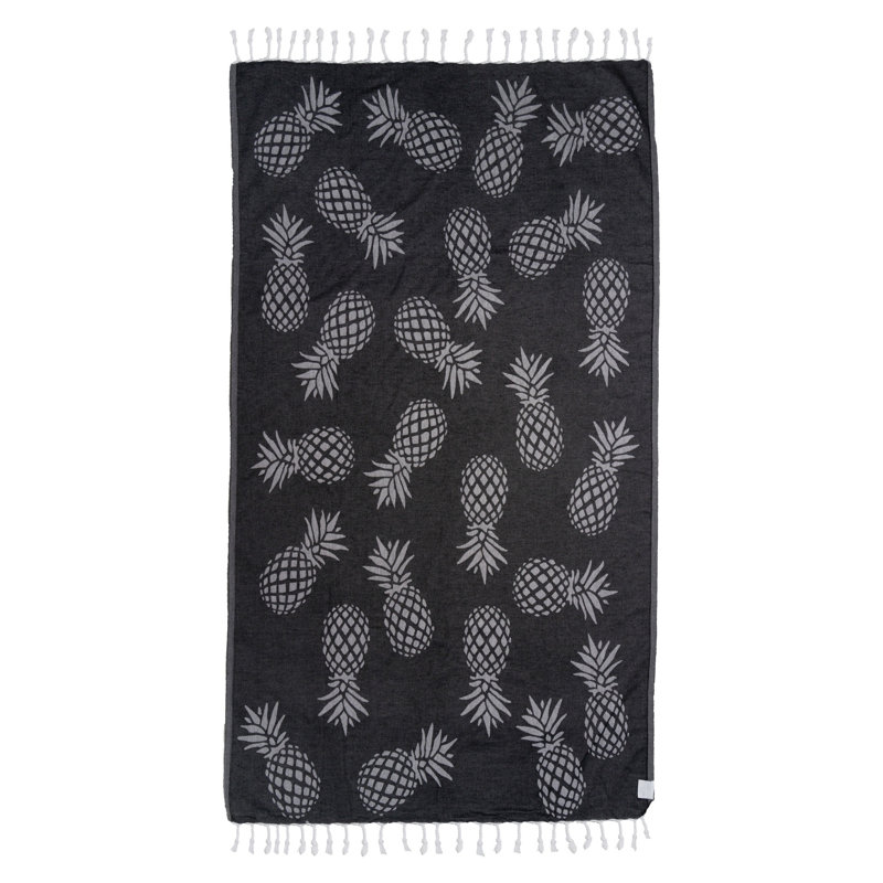 Serviette de plage Pineapple, Noir