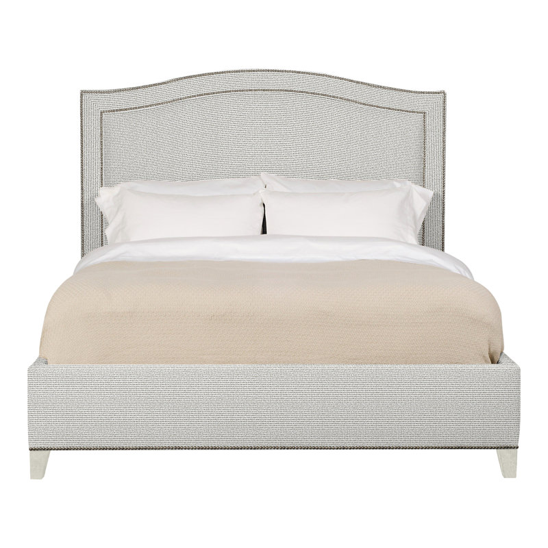 Caroline/Casey Queen Upholstered Low Profile Panel Bed, Callaloo Cotton, Wrenn, Yes