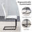 Kimara Modern Faux Leather Diamond Quilt Cantilever Dining Chairs (Set of 4)-208377318-215003001-245472721