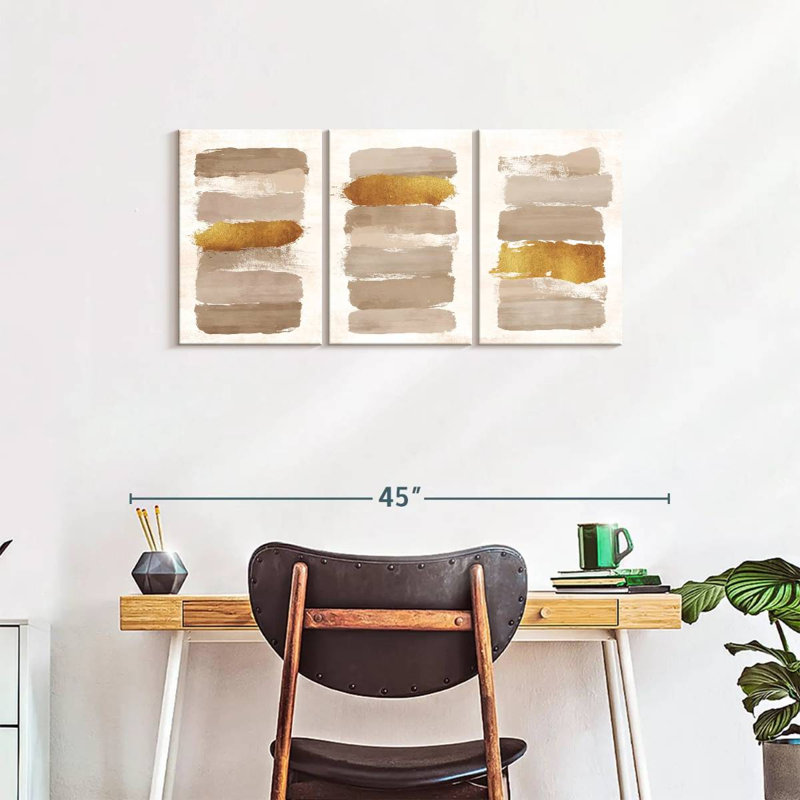 «Neutral Abstract», reproduction sur toile, H 38 po x l 18 po x P 1,25 po